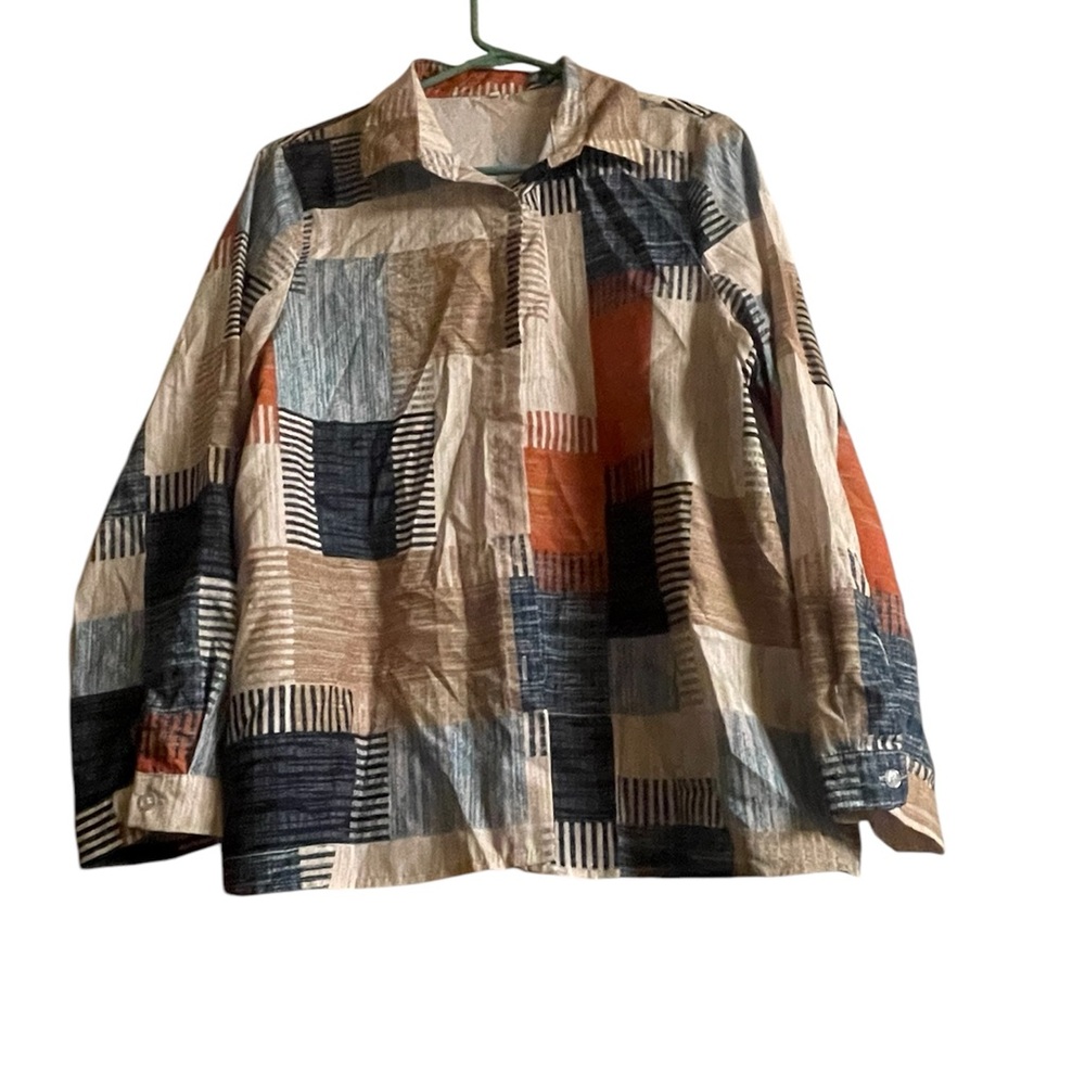 Men's Patchwork Long Sleeve Shirt